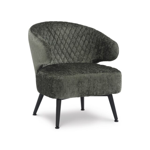 Textured Chenille Green Guistina Accent Chair