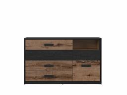 Sideboard Storage Unit Chest of Drawers Dresser Dark Oak Black Cabinet Large Luxury Bedroom Kassel