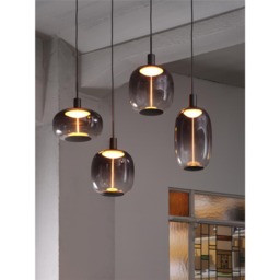 Osram Decor Needle Pendant Linear Ceiling Light 4XE27 Dark Grey 4x15W LED Modern Grey Grey 1