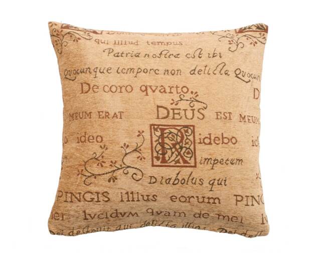 Luxury Large Chenille Jacquard Cushion - 56cm x 56cm Cream