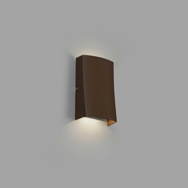 Nairobi Outdoor LED Rust Brown Up Down Wall Light 6W 3000K IP54