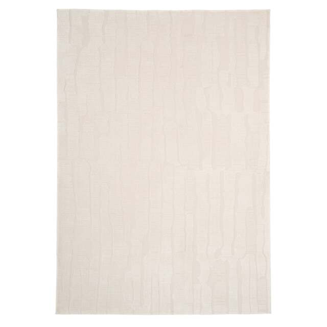KUKOON Scandi Neutral Plush Pile Cream Beige Living Room Area Rug 200cm x 290cm