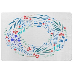 Blue Decorative Reath Rug Multi