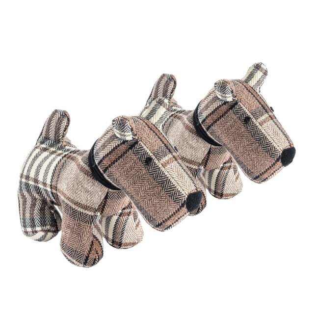 Nicola Spring Bentley the Dog Door Stops - 30 x 24cm - Brown - Pack of 2