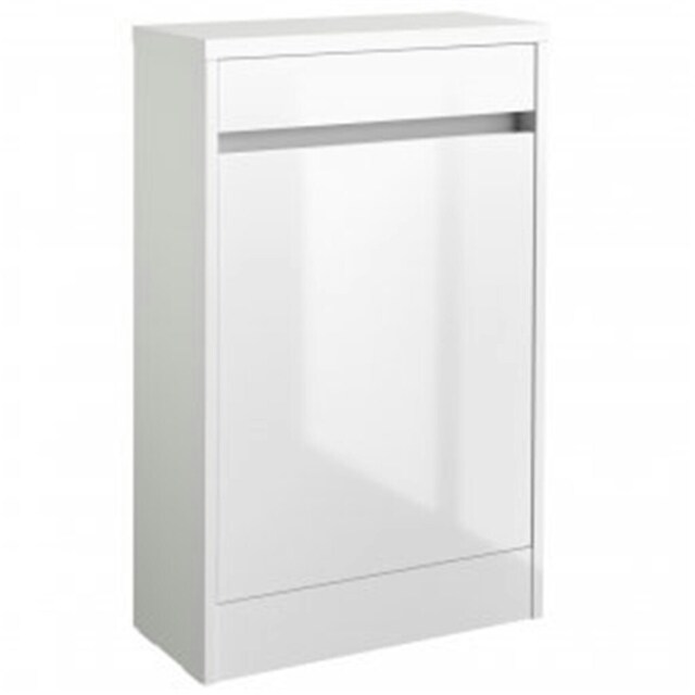 Bathroom Back to Wall Toilet WC Unit 494mm Wide - White - (Urban) White White 1