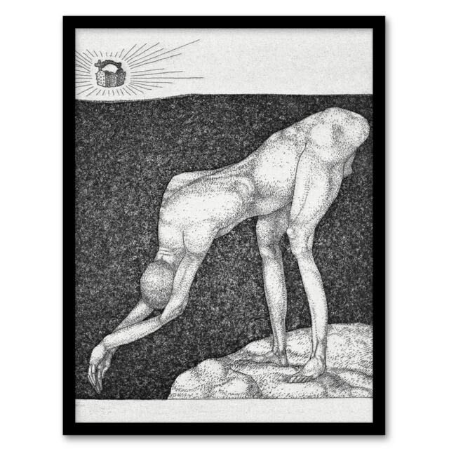 Paul Klee Framed Wall Art Print The Monarchist Black White Painting Home Décor