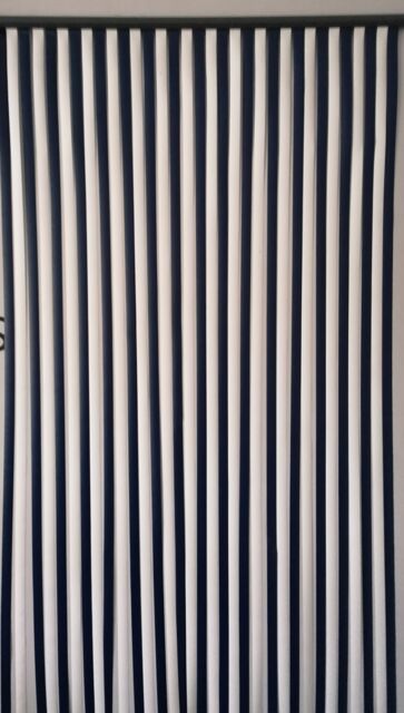Heavy Duty Bug Blind,Fly Blind,Strip Blind, Door Blind-BLUE & WHITE (80cm wide-UK Standard door size)