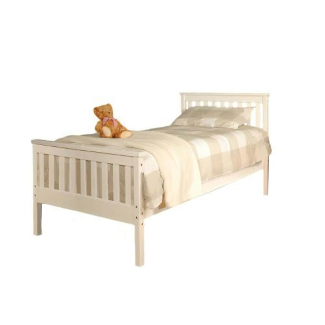 3ft Single Wooden Bed Frame In White