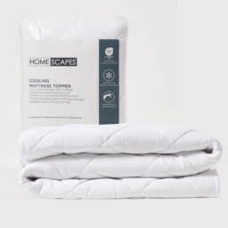 Homescapes Advanced Cooling Mattress Topper White Single 1