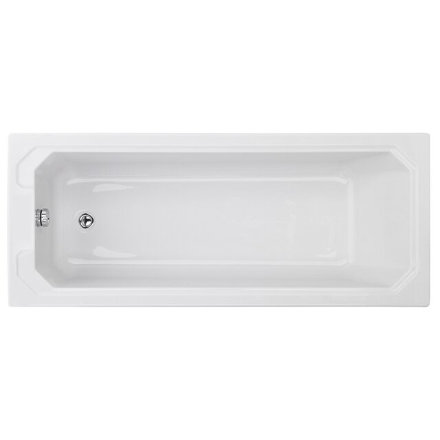Balterley Harrington Traditional Straight Single Ended Shower Bath Tub White White 1