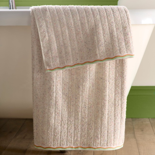 Fusion Speckle Rib Bath Sheet Natural
