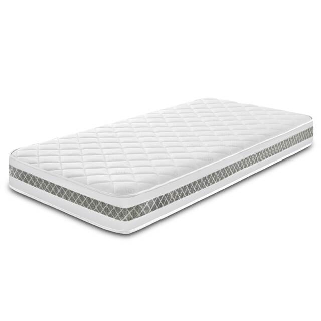 Diamond 3D Memory Foam and Spring Hybrid Mattress Breathable CoolTouch Surface White Single