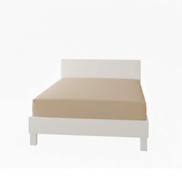 Polycotton Fitted Sheet Extra Deep 40cm Skirt Easy Care Brown Latte Double