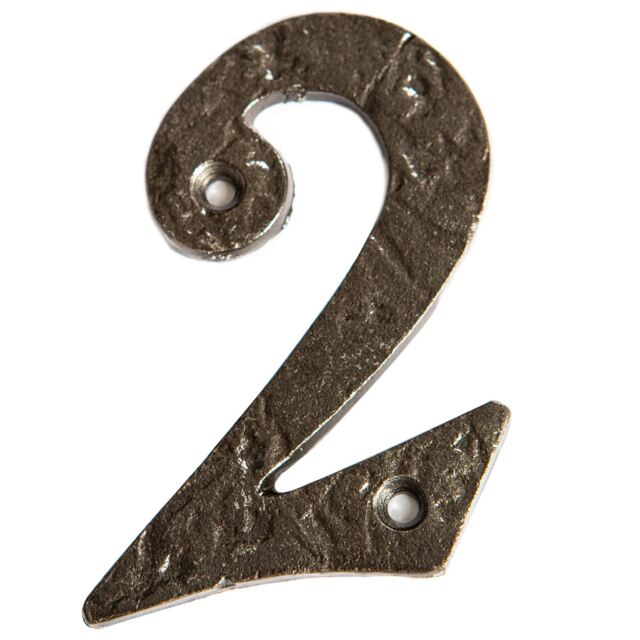 Hammer & Tongs Rustic Iron Numeral - Number 2 - H85mm - Raw
