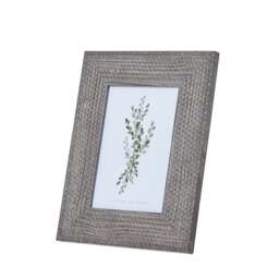 "Woven Photo Frame 5 x 7 - Wood - L1 x W21 x H26 cm - Grey Brown 5"" x 7"""