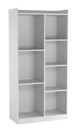 Tall 7 -Cube Bookcase White 1