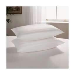 Ezysleep Satin Stripe Cover Luxury Pillows Soft Breathable Microfibre Filling White