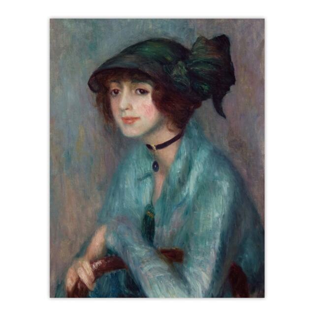 "The Brunette Woman Portrait Glackens Huge Wall Art Poster Print 24X32"""