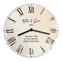 Personalised Wooden Clock White