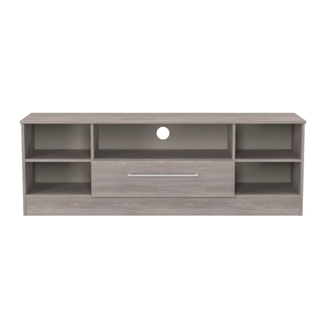 Gloucester Wide 1 Drawer TV & Media Unit in Grey Oak (Ready Assembled) Grey Grey Oak