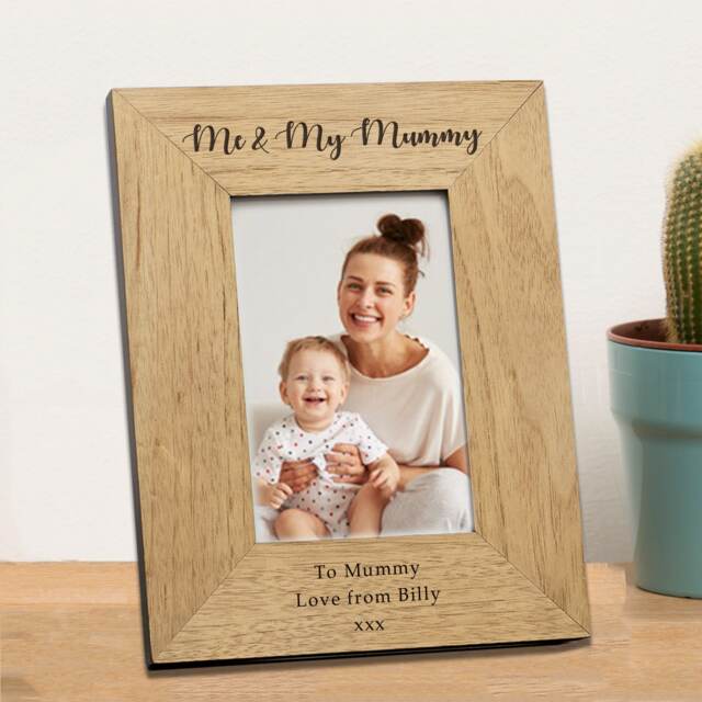 Personalised Me and My Mummy Wood Picture Frame 6x4 Mothers Day