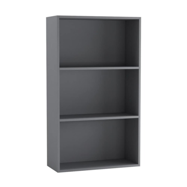 Wide 3 Shelf Tier Wooden Bookcase Cabinet Storage Shelving Display Shelves Unit Grey Grey 1