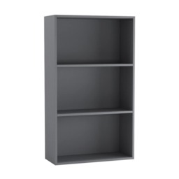 Wide 3 Shelf Tier Wooden Bookcase Cabinet Storage Shelving Display Shelves Unit Grey Grey 1