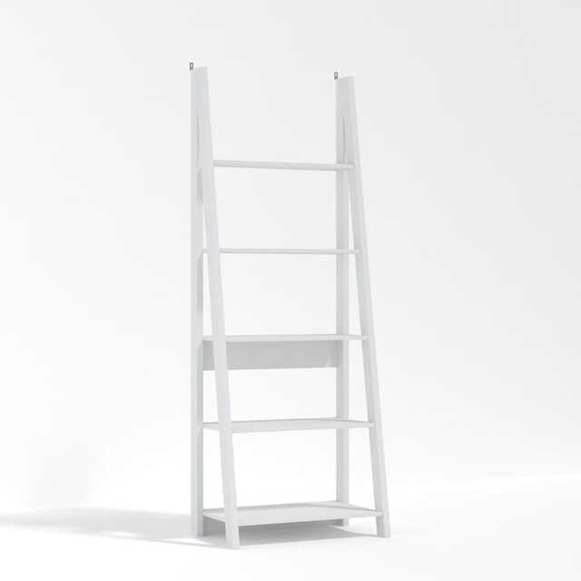 Tiva Ladder Bookcase - MDF - L38.6 x W64 x H175.4 cm - White White