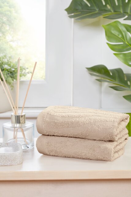 Safari Pure Cotton Face Cloth Towels Set Of 4 Brown Face cloth 4