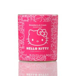 Hello Kitty Repeat Printed Candle 213g - Strawberry & Cream