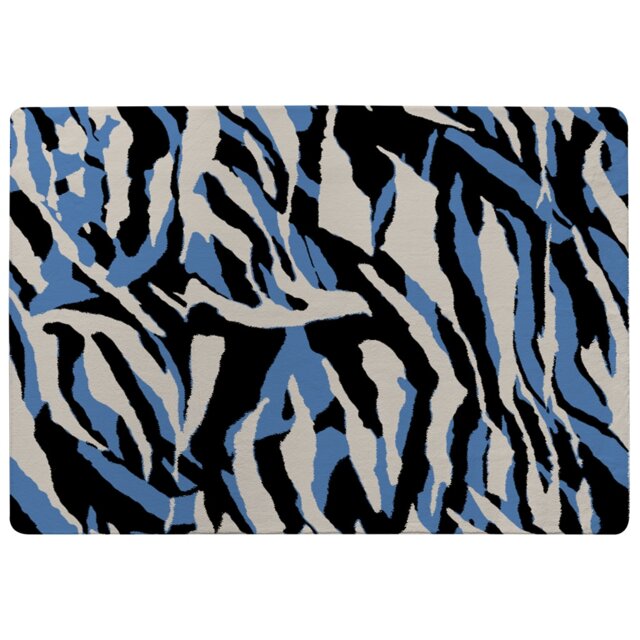 Abstract Zebra Skin Rug Multi
