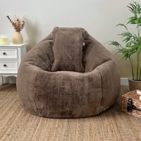 rucomfy Indoor Faux Fur Adults Bean Bag - Hygge Style Lounger Chair