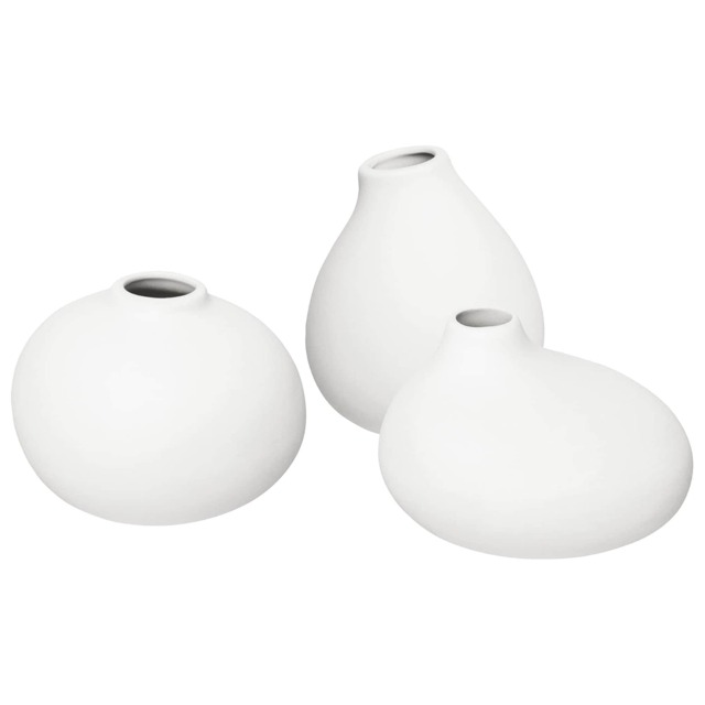 Blomus Nona Set of 3 Porcelain Vases - White