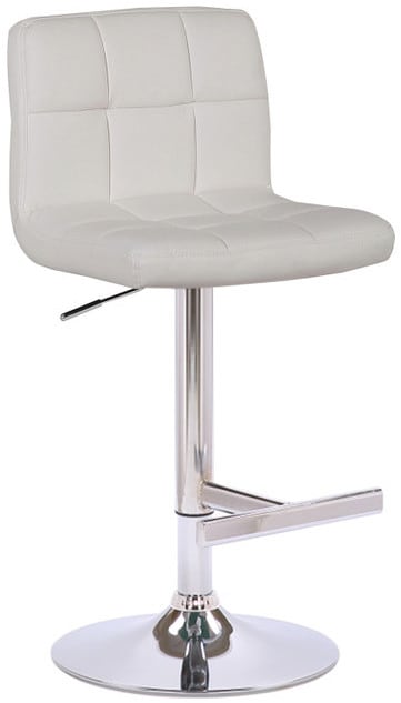 Allegro Breakfast Bar Stool, Height Adjustable Swivel Gas Lift, Kitchen Bar & Home Barstool White
