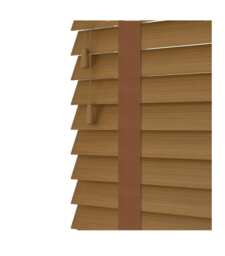 140cm Truffle Faux Wood Venetian Blinds with Tapes (120cm Drop) Brown Brown