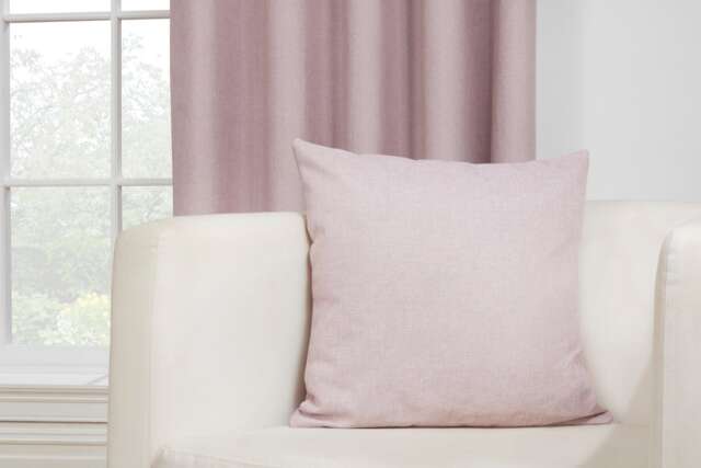 Eclipse - 100% Blackout Thermal Self-Lined Curtains - Eyelet - 100% Polyester (Rose, Tie Backs 26''(Pair)) Pink Pink