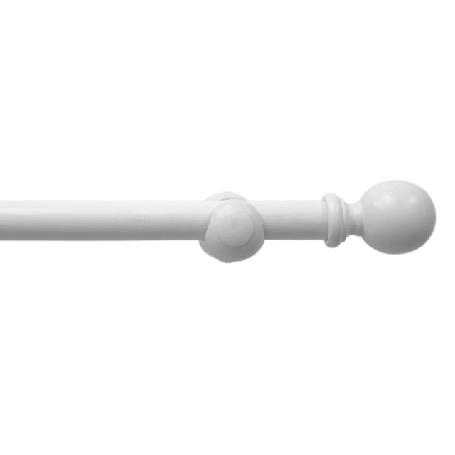 Wooden Eyelet Curtain Pole, 200cm White