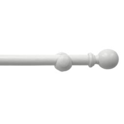 Wooden Eyelet Curtain Pole, 200cm White