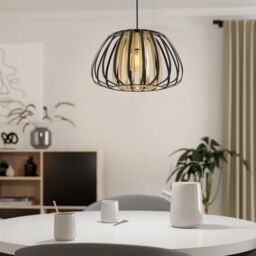 EGLO Encinitos Black/Gold Modern Steel Pendant Light