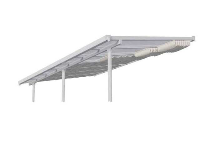 Patio Cover Roof Blinds 3 x 4.25 - L290 x W54 cm - White White