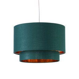 Kozy - Dark Green and Gold 30cm Pendant Shade Green Gold Large 1