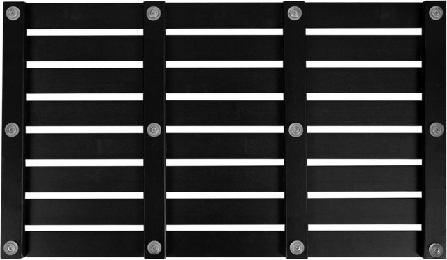 Bamboo Duckboard Bath Mat Anti Slip Spa Bath Shower Mat Bathroom Decor Black Black