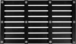 Bamboo Duckboard Bath Mat Anti Slip Spa Bath Shower Mat Bathroom Decor Black Black