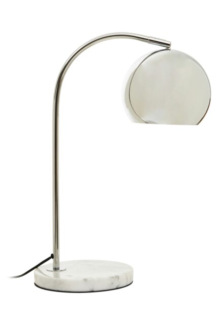 Orsina Chrome Finish Table Lamp With White Base