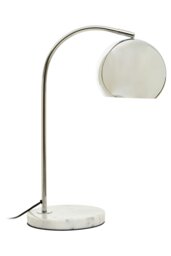 Orsina Chrome Finish Table Lamp With White Base