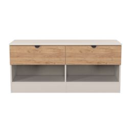 Norway 2 Drawer Open Bed Box in Gold Craft Oak & Kashmir (Ready Assembled) Brown Gold Craft Oak & Kashmir