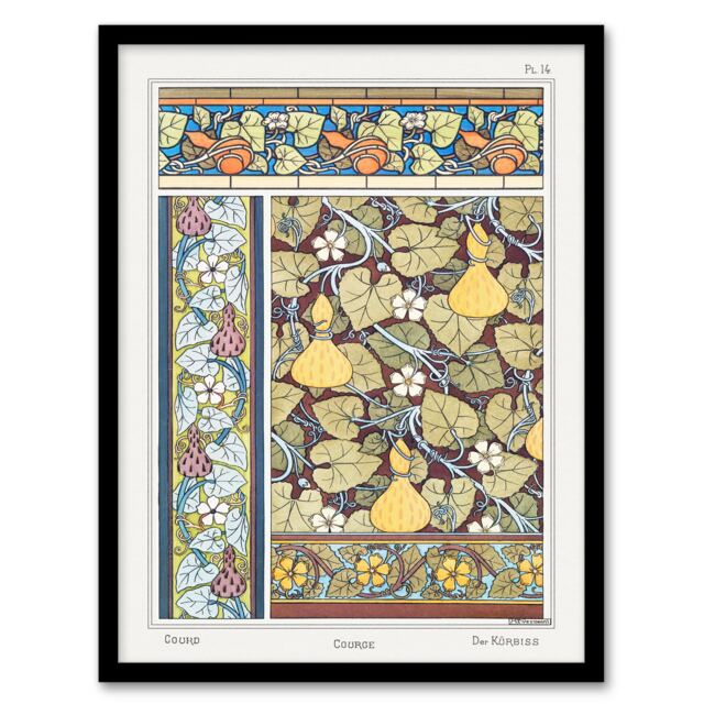 Maurice Pillard Verneuil Framed Wall Art White Flower Gourd Floral Patterns