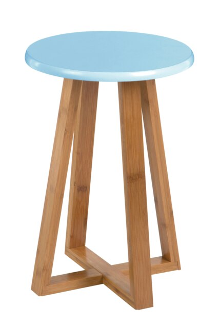 Orsina Viborg Blue Bamboo Round Stool
