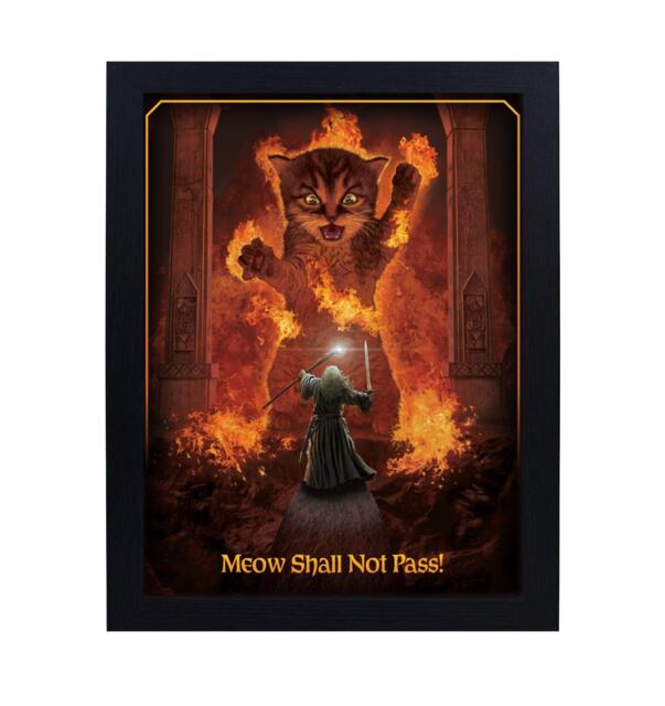 Meow Shall Not Pass 30 x 40cm Framed Collector Print
