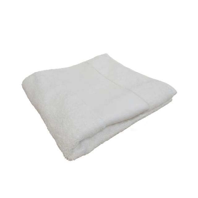 Towel City Printable Border Organic Hand Towel - White - One Size (UTPC6452)